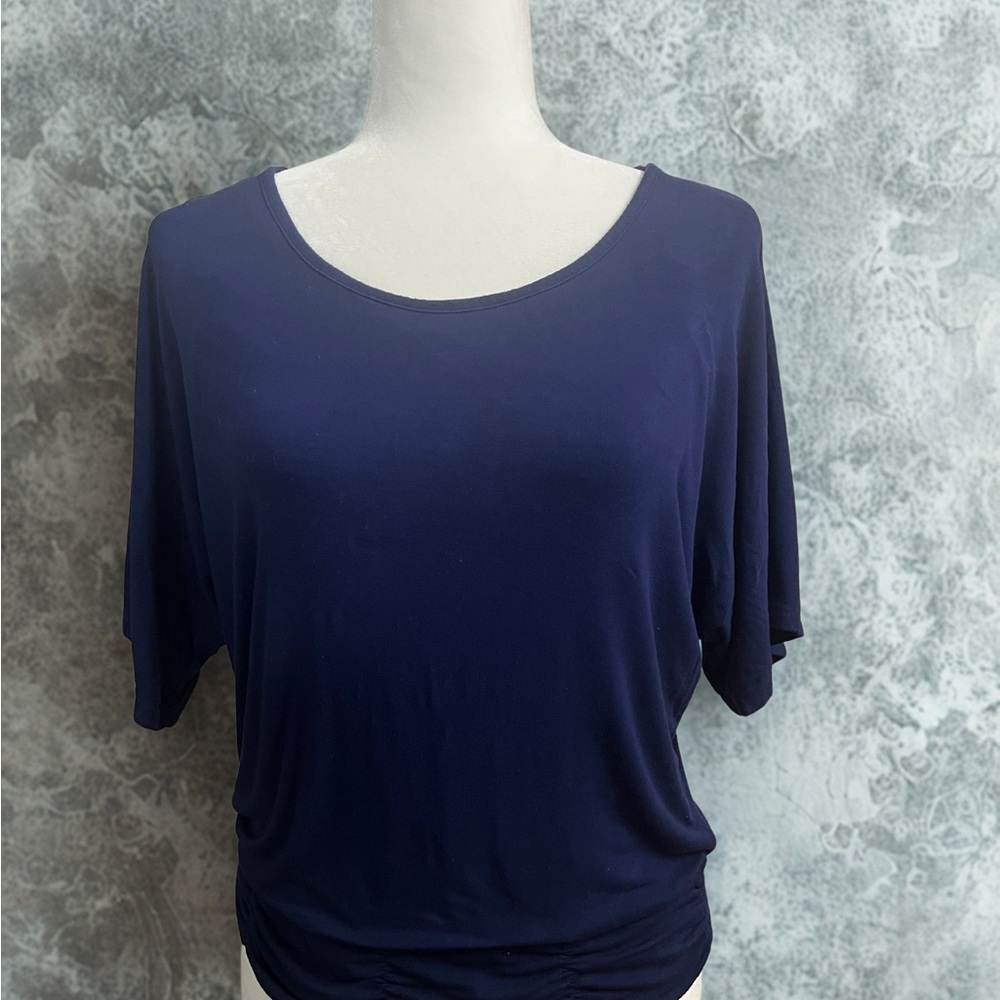 Multiples Dark Blue Short Sleeve Top